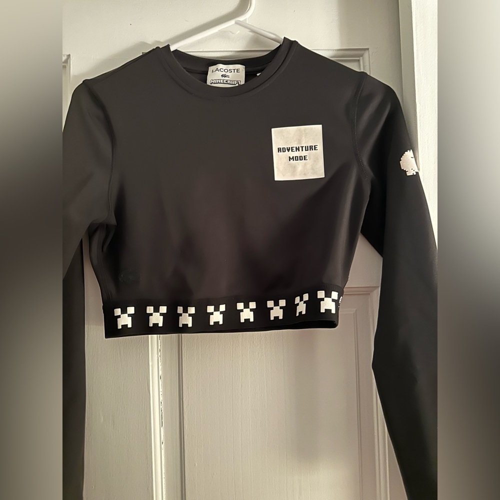Lacoste x minecraft crop top
